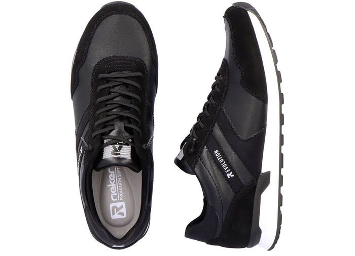 Schn&uuml;r-Sneaker mit herausnehmbarem Textilfu&szlig;bett SCHWARZ