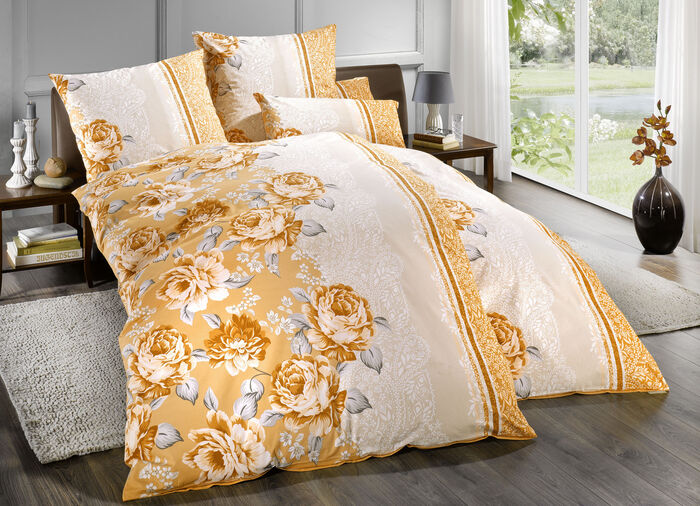 Bettwäsche-Garnitur bezaubernde Rosendessin 