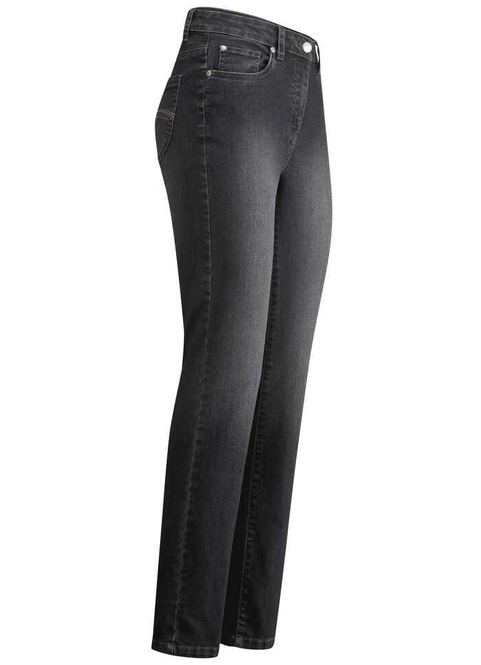 Jeans mit sch&ouml;nen Stickereien und funkelnden Strassteinen 