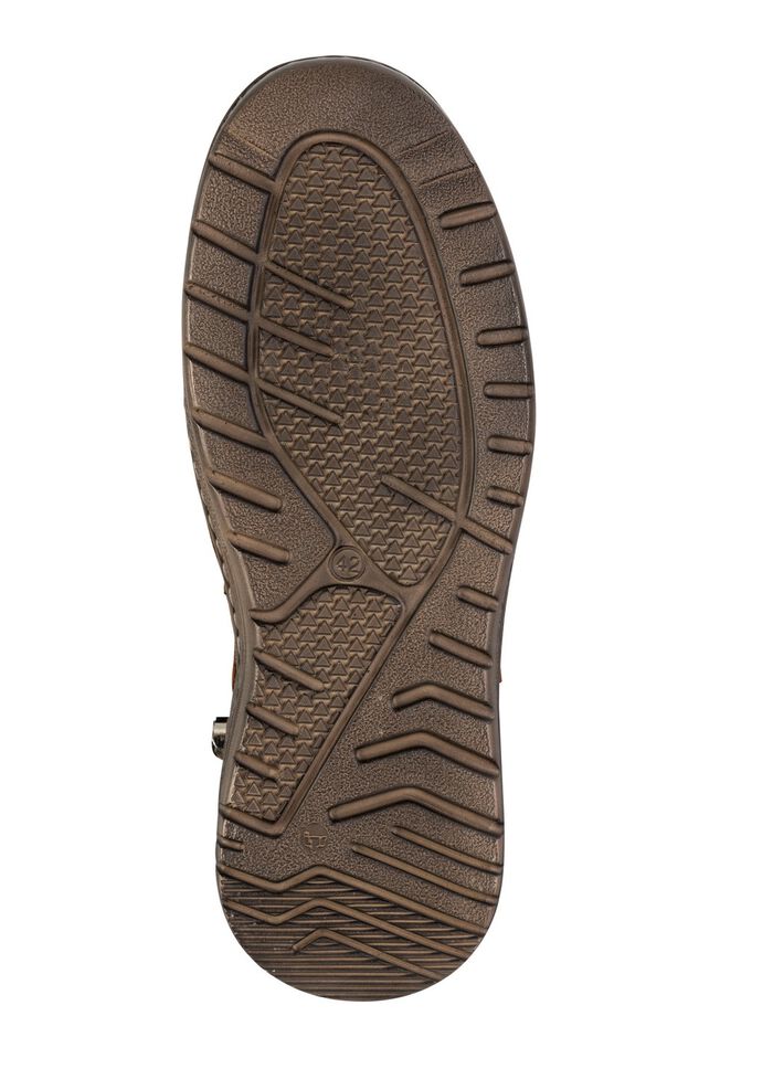 Slipper mit luftigen Durchbr&uuml;chen MARONE-BLAU