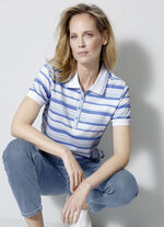 Poloshirt mit Kontrast-Rippenb&uuml;ndchen 