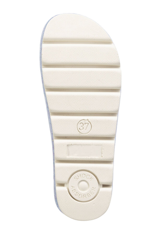 Laurina, trendige Damen-Hausschuhe, Weite G, mit anatomisch geformtem Fußbett HIMMELBLAU