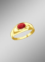 H&uuml;bscher Damenring mit Koralle 