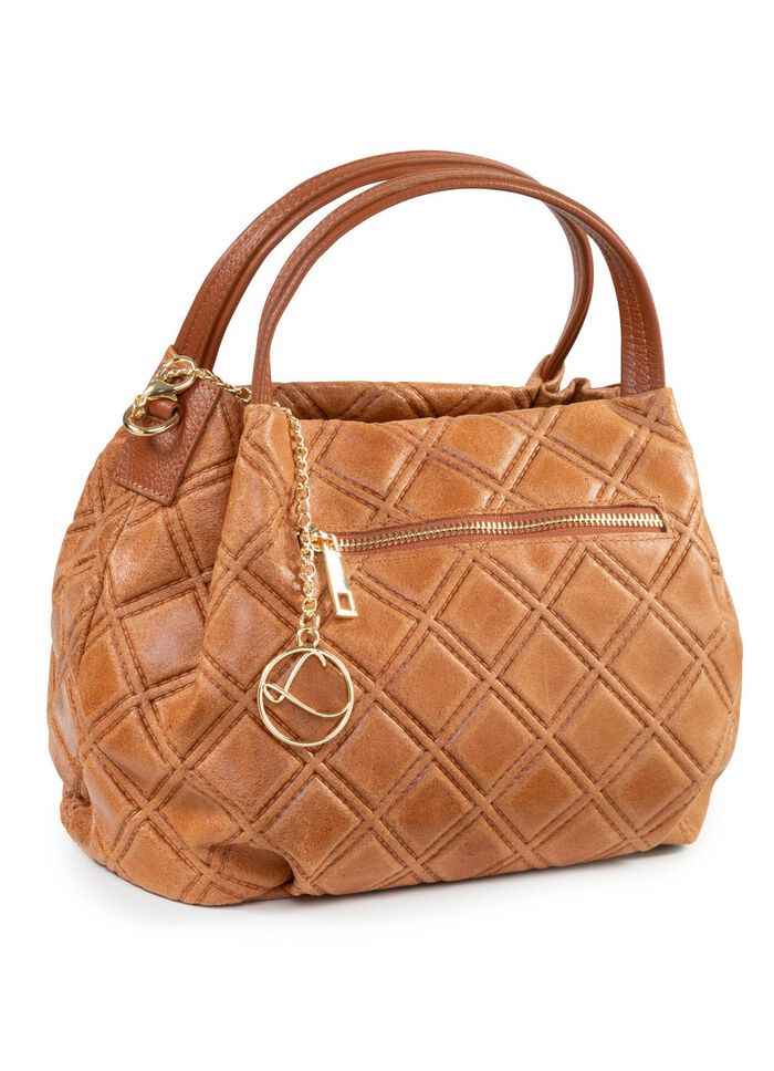 Laurina, Tasche, Damen, mit abnehmbarem, verstellbarem Umh&auml;ngeriemen COGNAC