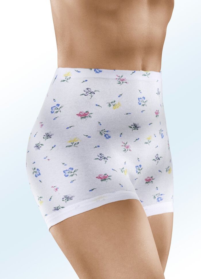 Fünferpack Schlüpfer mit auswechselbarem Gummizug im Bund 