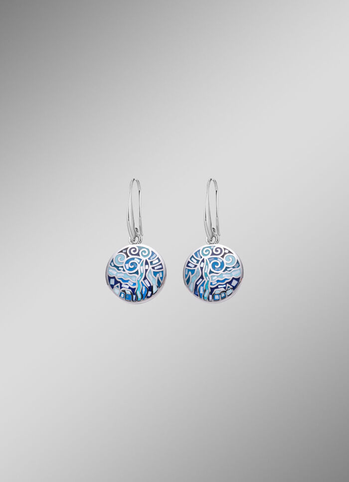 Moderne Ohrringe mit Mosaikmuster 