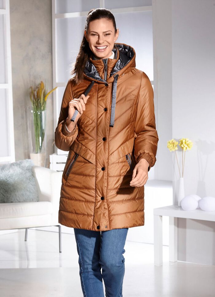 Kurzmantel mit Westeneinsatz 