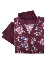 Schlafanzug mit Blende und Knopfleiste sowie langen &Auml;rmeln 