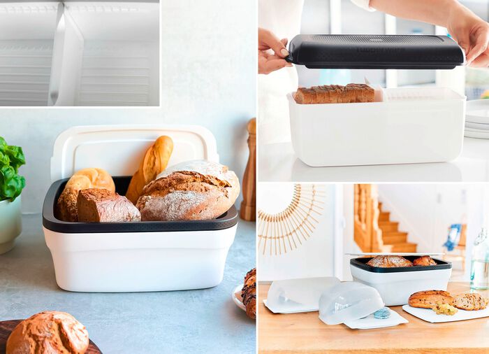 Tupperware BreadSmart Brotbeh&auml;lter WEISS-SCHWARZ