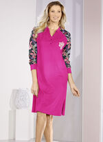 Zweierpack Nachthemden mit Raglan&auml;rmeln und Knopfleiste 