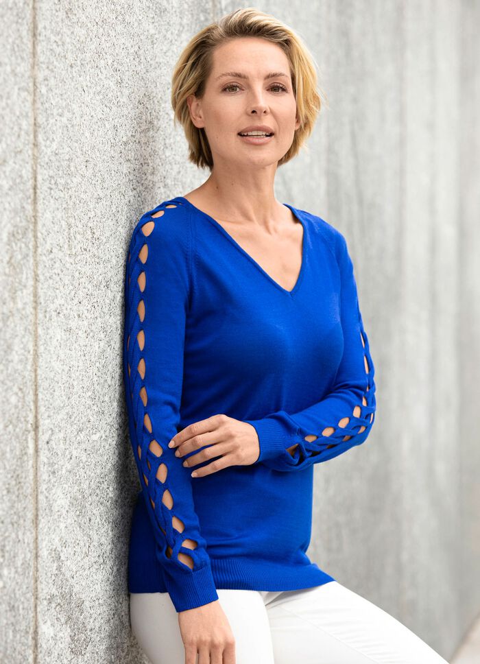 Pullover in weicher leicht gl&auml;nzender Qualit&auml;t 