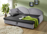 Schlafsofa mit Bettkasten und 1 Dekokissen ANTHRAZIT-GRAU