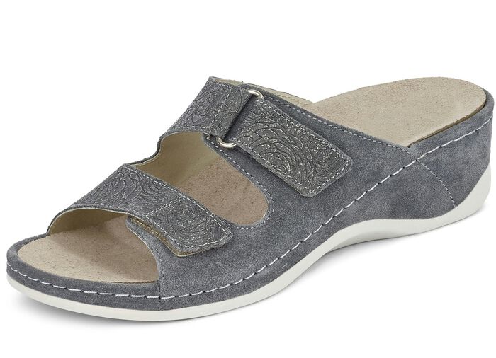 Mubb, bequeme Damen-Pantoletten, Weite H, mit herausnehmbarem Fu&szlig;bett 