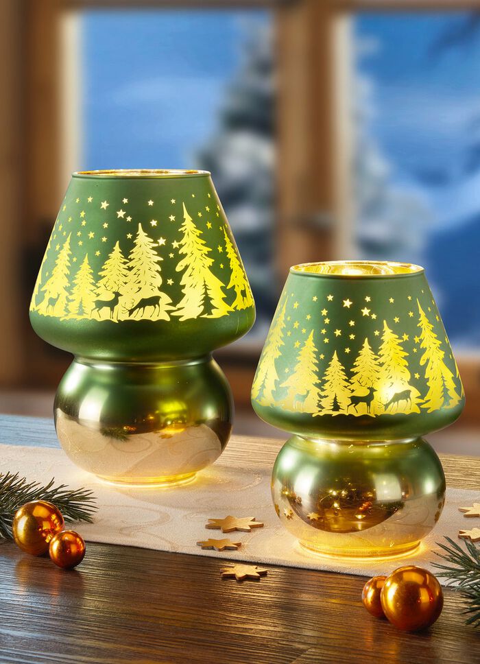 H&uuml;bsche beleuchtete LED- Lampe, 2er-Set 