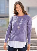 Pullover in Strukturmix FLIEDER