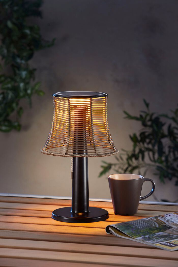 Moderne Solar-Tischleuchte GRAU