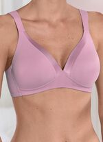 Naturana BH mit Satinblende am Dekollet&eacute; 