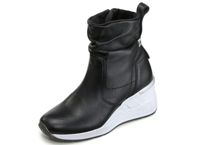 Stiefelette aus weichem Nappaleder SCHWARZ