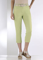 Caprihose in 4-Pocket-Form LINDGRÜN