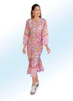 Kleid mit gesmokten Abschlüssen 