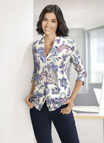 Shirtbluse mit Stehkragen 