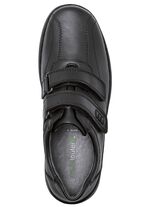 Waldl&auml;ufer, bequeme Herrn-Slipper, Weite H, mit herausnehmbarem Fu&szlig;bett SCHWARZ