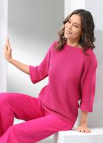 Pullover mit Strukturstreifen PINK