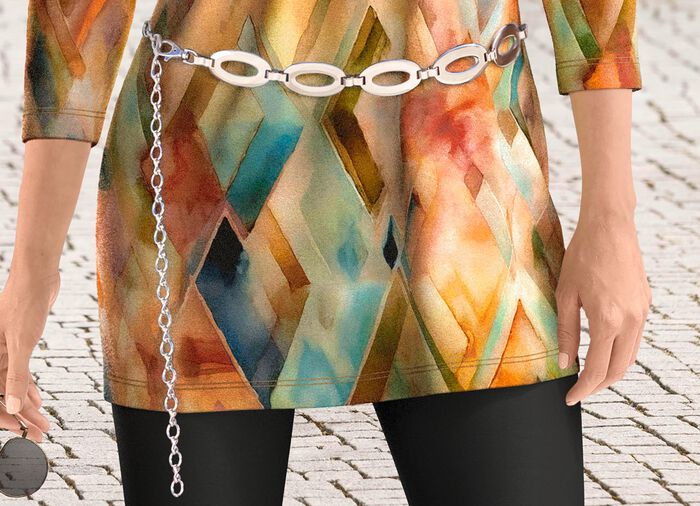 Modischer Damen-Ketteng&uuml;rtel, mit Karabinerverschluss 