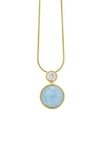 Elegante Raffinesse: Anhänger mit echtem, blauem Chalcedon 