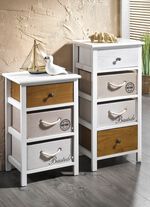 Handgefertigte Kommode WEISS-BRAUN