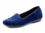 Laurina Haus-Ballerina mit stilvoller Stickerei ROYALBLAU