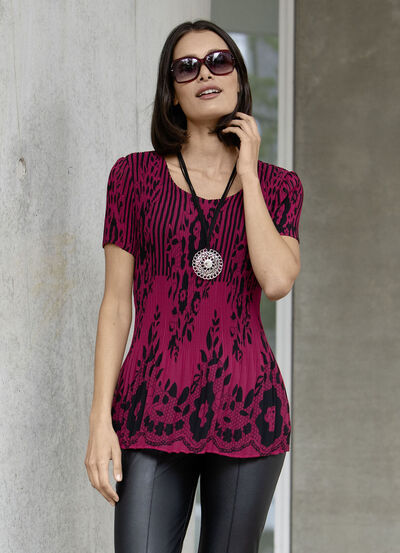 Tunika mit Bordüren-Druck 