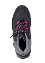 Schn&uuml;r-Bootie mit Klimamembrane SCHWARZ-GRAU-PINK