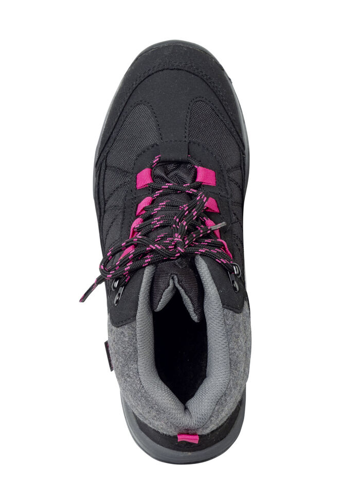 Schn&uuml;r-Bootie mit Klimamembrane SCHWARZ-GRAU-PINK