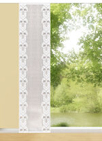 Schöne Schiebegardine mit geradem Abschluss 