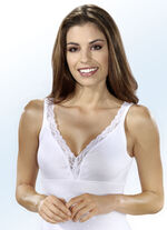 Dreierpack BH-Hemden mit Elastikspitze 3X WEISS