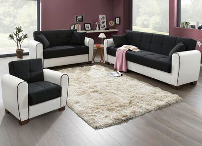 Polsterm&ouml;bel mit Bettfunktion und Bettkasten 