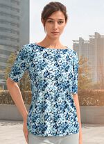 Shirt mit flachem Halsausschnitt 