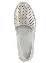 Gemini Mokassin-Slipper aus weichem, gl&auml;nzend gepr&auml;gtem Nappaleder 