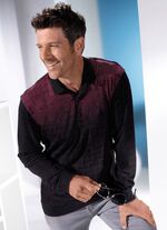 Poloshirt in 2 Farben SCHWARZ-BORDEAUX