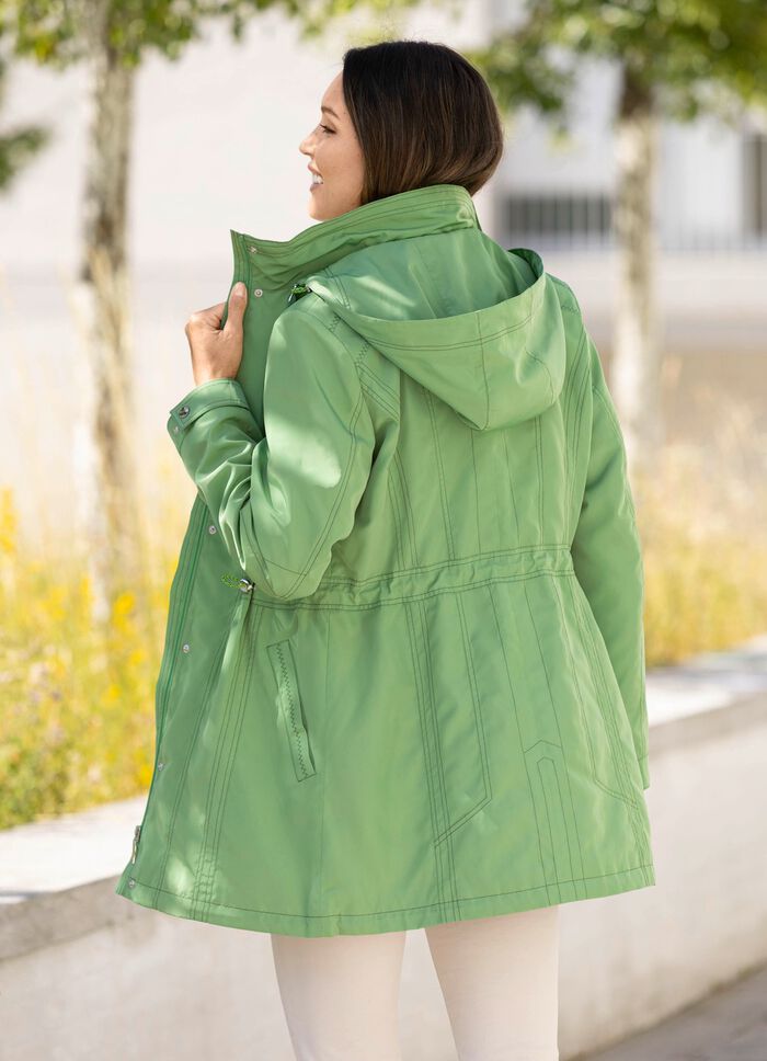 Longjacke mit Durchzugsband und Stopper in der Taille 