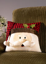 Kissenbezug mit Weihnachtsmann-Applikation 