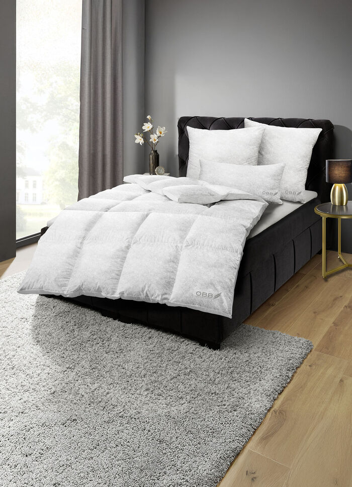 Daunen-Bettwarenprogramm in eleganter Jacquard-Paisley-Optik 