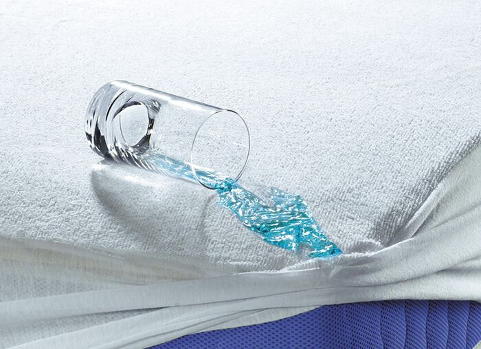 Antibakterielles Inkontinenz-Spannbetttuch aus 100% Baumwolle BLEU