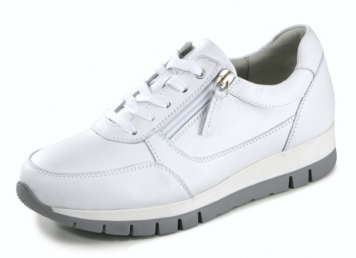 ELENA EDEN, sportliche Damen-Sneaker, Weite H, mit herausnehmbarem Fu&szlig;bett WEISS