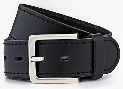 Klassicher Herren-Gürtel, aus Leder, 4 cm breit 