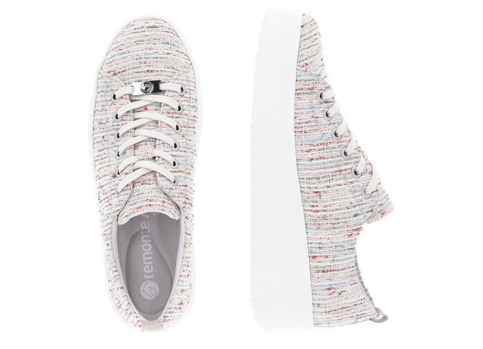 Remonte Sneaker aus effektvoll strukturiertem Textilmaterial WEISS-MULTICOLOR