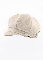 Leichte Damen-Ballonm&uuml;tze mit Elastikeinsatz ECRU