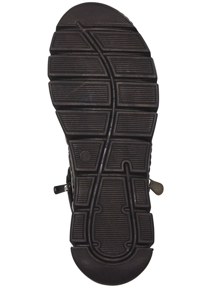 ELENA EDEN-Bootie mit schwarzem Pl&uuml;schkragen 