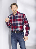 Kariertes Hemd von "King's Road" ROT-DUNKELBLAU
